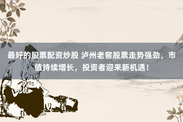 最好的股票配资炒股 泸州老窖股票走势强劲，市值持续增长，投资者迎来新机遇！