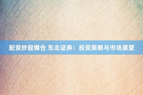 配资炒股爆仓 东北证券：投资策略与市场展望