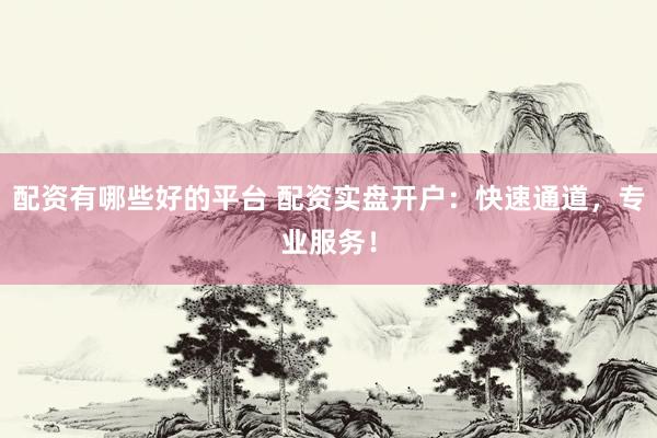 配资有哪些好的平台 配资实盘开户：快速通道，专业服务！